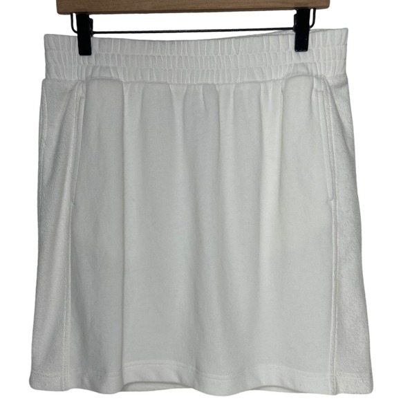 Lou & Grey Dresses & Skirts - Lou & Grey White French Terry Mini Skirt Size L Poolside Cover Up
